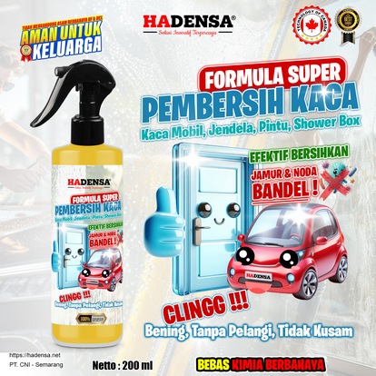 Pembersih Kaca Super – Khusus Noda Bandel, Bening Tanpa Pelangi & Anti Kusam